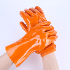 全浸塑颗粒止滑劳保手套杀鱼加厚电镀橡胶皮